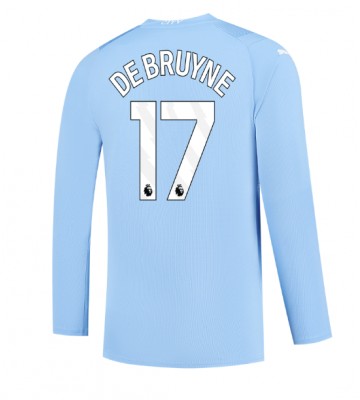 Maillot de foot Manchester City Kevin De Bruyne #17 Domicile 2023-24 Manche Longue